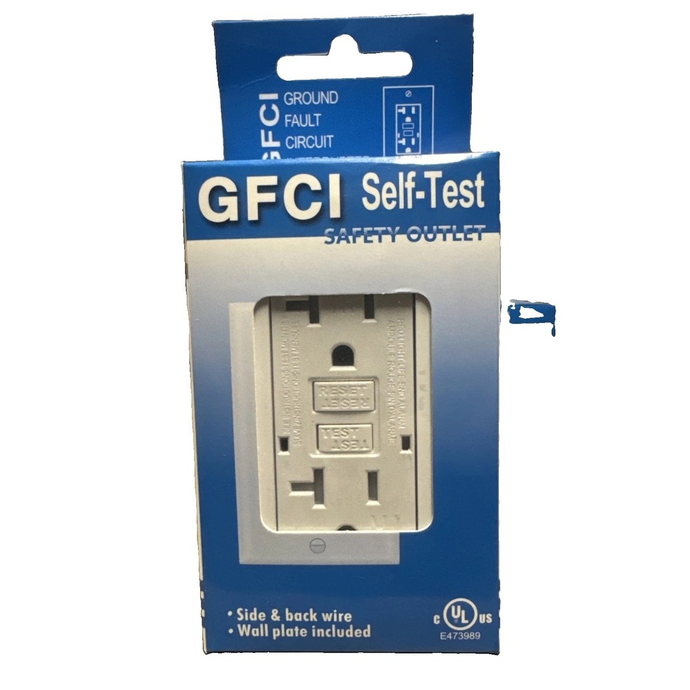 GFCI Self-Test Safety Outlet